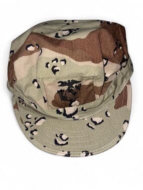 USMC 6 Color Chocolate Chip Utility Hat Cap Cover US Made 1988 Large